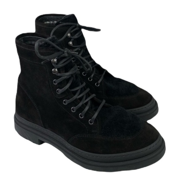 AQUATALIA Men’s Tristian Suede Leather Shearling Lace Up Weatherproof Boots - Picture 2 of 9